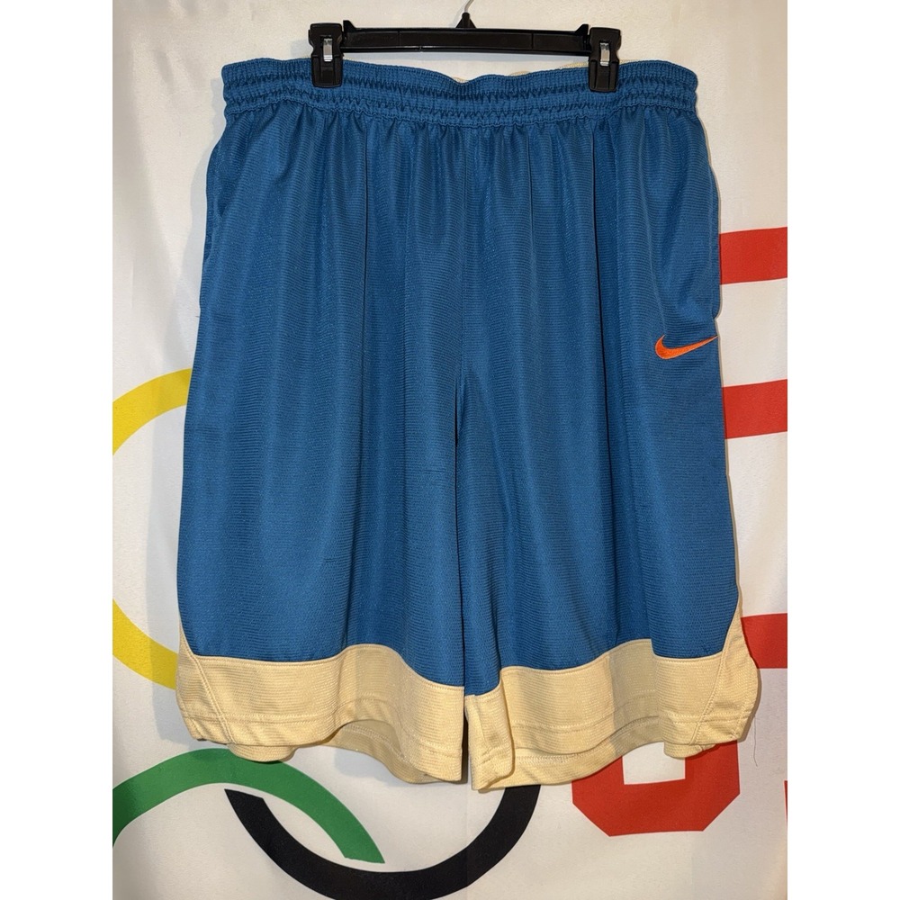 Nike Dri Fit Shorts Mens 4XL Baggy Blue Drawstring Pockets